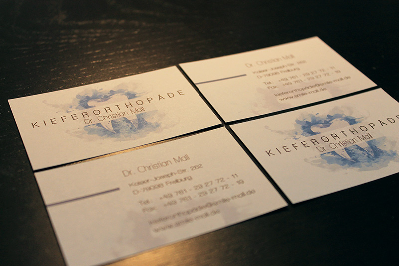 Corporate Design for dentist Logo Blue